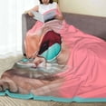 thumbnail image 6 of Vsdgher Cool Cat Pink Sunglasses Ultra-Soft Micro flannel Blanket Throw Blankets for Couch Sofa, Bed (4 sizes)-80"x60", 6 of 7
