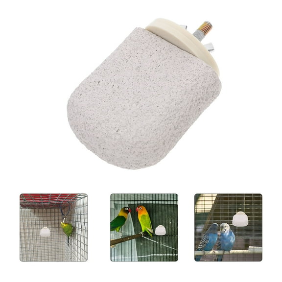 UPGRATOR Pumice Perch and Standing Platform for Parakeet Cage - 1 Set Pet Accessory for Bird Owners