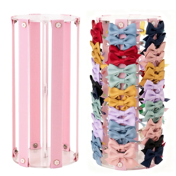 SMUK Bow Organizer for Girls - Large Capacity Hair Clip Organizer, Effortless Hair Bow Holder for Home Dresser, Perfect for Gifting, Essential Storage Solution for Girls