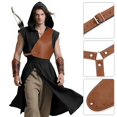 thumbnail image 5 of Medieval Punk Styles Chest Armors Protective Wrist Guards PU Role Play Costume Theater Performances Cosplay Accessory Multicolor, 5 of 5