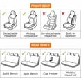 thumbnail image 6 of Fit for Ford 98% Models,5Pcs Waterproof Faux Leather Car Seat Cushions,Car Interior Protectors,Airbag Compatibility,Seat Covers for Car(Brown&Black), 6 of 6