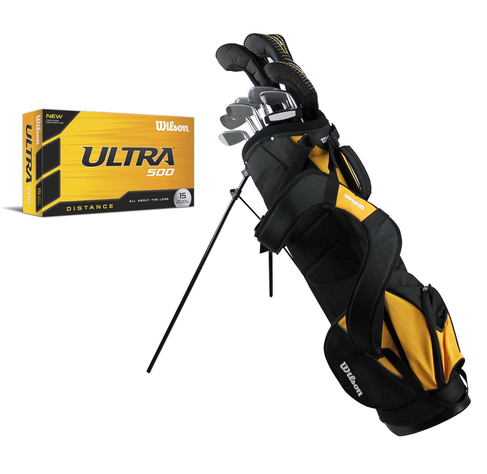 Wilson Ultra Men's Left Hand Complete Golf Club Set w/ Stand Bag + 15