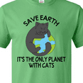 thumbnail image 4 of Inktastic Save Earth It's the Only Planet with Cats with Black Cat T-Shirt, 4 of 5