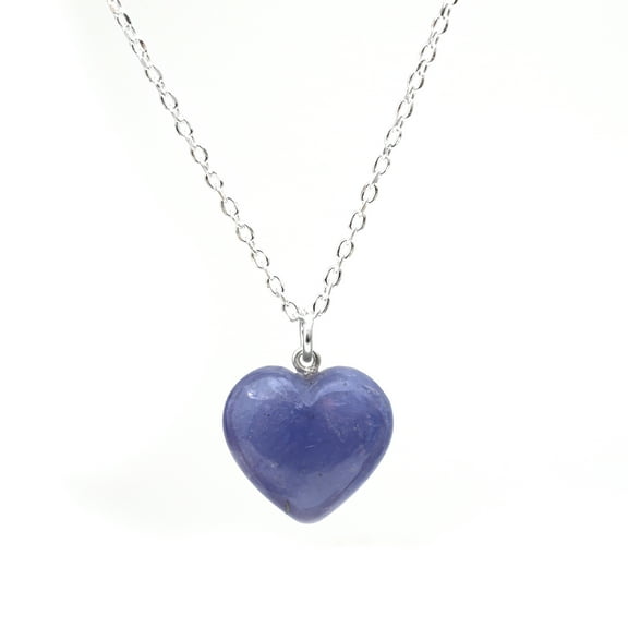 GemInspire Tanzanite Heart Pendant Necklace, Small Heart Crystal Pendant, December Birthstone Jewelry, 925 Sterling Silver 16   2 Inch Adjustable Chain, Gift for Her (Tanzanite)