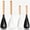 Black White 4Pcs, variant on 4 count Spatula Set with Wooden Handle, Cooking Spoon Spatula Multipurpose Kitchen Utensils for Mixing, Scraping, Serving, Heat Resistant, Non-Stick Safe, 2 Large 13.4"+ 2 Small 11.4"