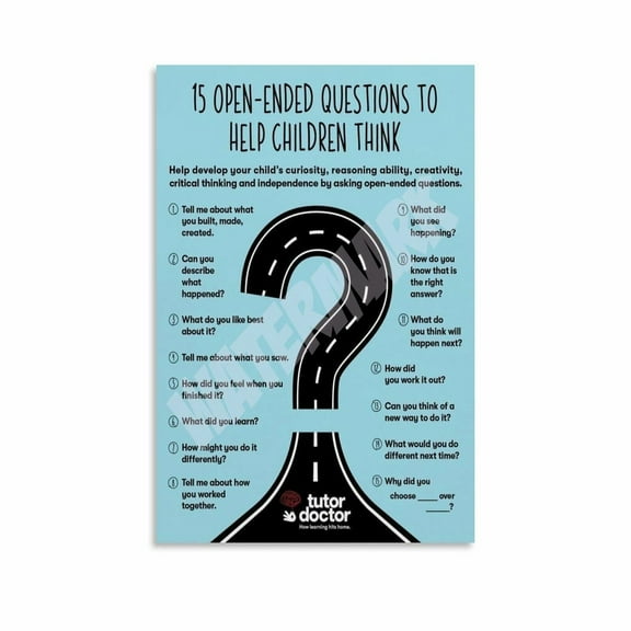15 Open-ended Questions to Help Children Think Approach Posters Canvas Painting Posters And Prints Wall Art for Living Room Bedroom Decor