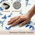 thumbnail image 6 of ODIKA 8'x10' Washable Area Rug Ivory Chinoiserie Cobalt Botanical Design Porcelain Inspired Floral Lattice Motif for King Size Bedroom Under Bed, Master Suite, Non-Shedding, Easy Care, 6 of 7