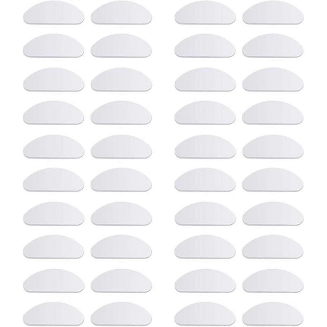 20 pares de almohadillas nasales de silicona transparentes para gafas, almohadillas nasales suaves y antideslizantes.