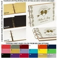 thumbnail image 6 of Darling Souvenir Personalized Engraved Laser Cut Wedding Guest Book Wooden Cover Sign-in Book Registry Guestbook Scrapbook-PN, 6 of 7