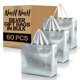 thumbnail image 1 of Set de 60 bolsas de regalo Nush Nush, tamaño grande, 33 x 13 x 28 cm, color plateado, 1 of 6