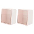 thumbnail image 4 of WORGEOUS 2pcs Cotton Pad Holders for Household Use, Multi-Function Makeup and Cosmetics Storage Box, Small Item Organizer, 4 of 8
