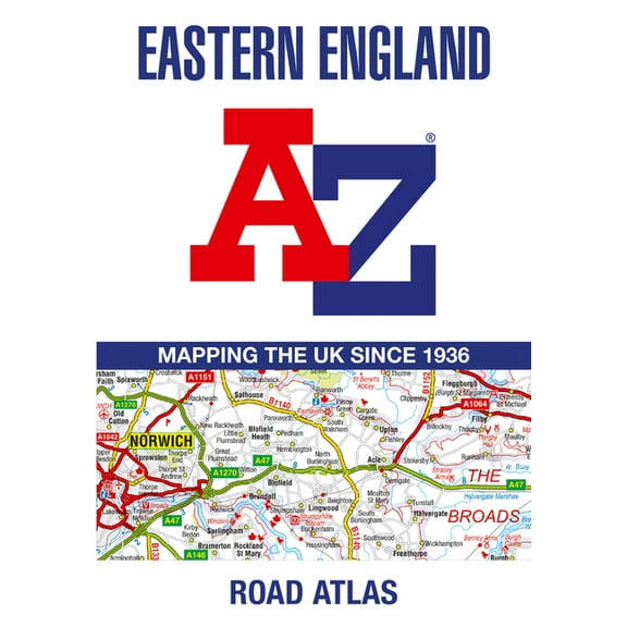 Eastern England A-Z Road Atlas, (Paperback)