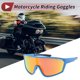 thumbnail image 2 of 1 juego de gafas de motocicleta anti-reflejo de triacetato de celulosa PC UV400 gafas de sol para deportes al aire libre para motocross, bicicleta de tierra, ATV, lente roja, marco negro azul, 2 of 6