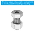thumbnail image 5 of Uxcell M12x25mm Hollow External Hexagon Screw Cylindrical Lamp Threading Screws Through Hole Bolt with Nut 2 Set, 5 of 6