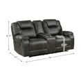 thumbnail image 2 of Lexicon Gainesville Microfiber Double Manual Reclining Loveseat in Chocolate, 2 of 4