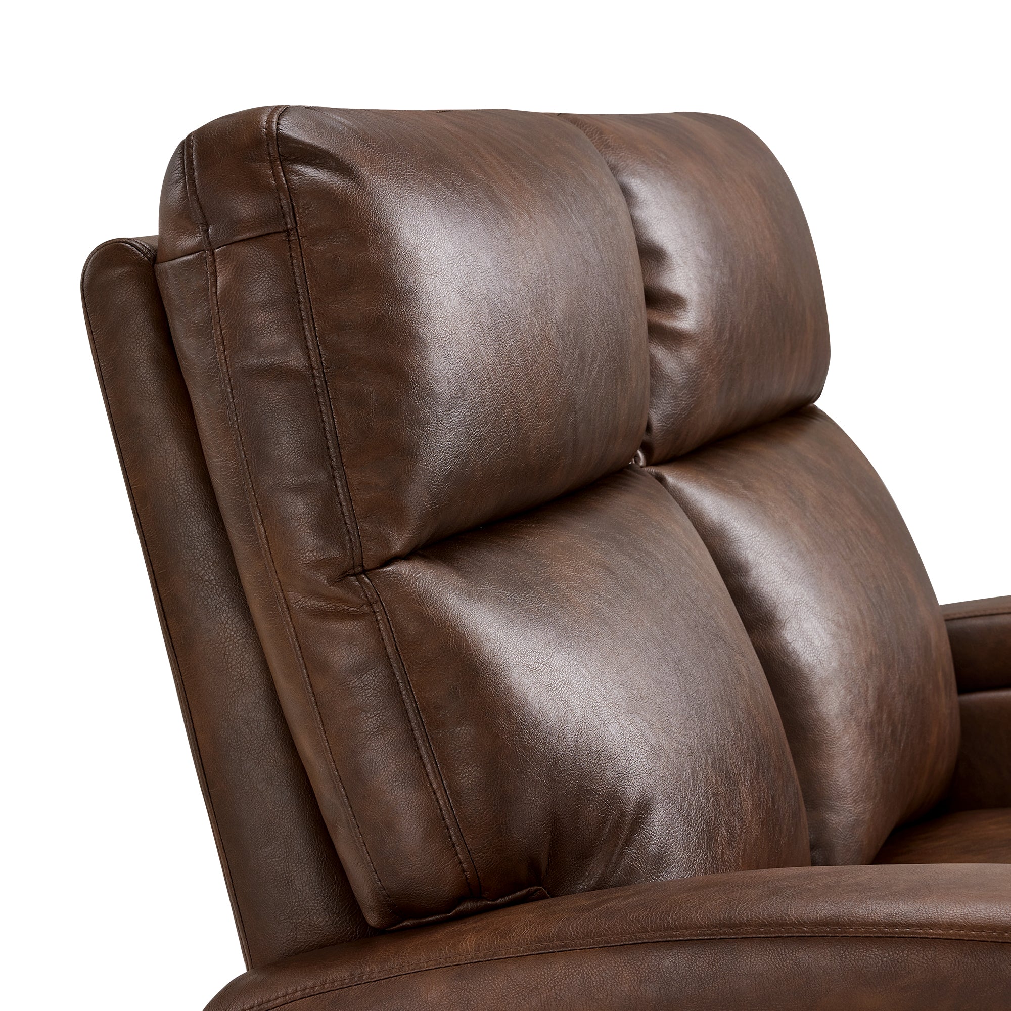 MCombo 56" Zero Wall Hugger Power Recliner Loveseat Sofa for Small Space, Living Room, RV, Dark Brown