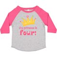 thumbnail image 3 of Inktastic 4th Birthday Princess is Four Girls Toddler T-Shirt, 3 of 5