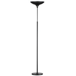 Photo 1 of Globe Electric 71 in. Matte Black Energy Star Dimmable LED Floor Lamp Torchiere, 12784