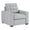 Light Gray, variant on Pemberly Row Contemporary Fabric Chair with Pull-Out Ottoman in Gray