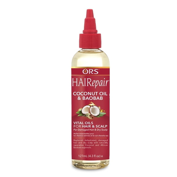 ORS Hairepair Coconut Oil and Baobab Vital Oils For Dry, Damaged Hair And Scalp, 4.3 Oz.