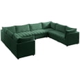 thumbnail image 1 of Meridian Furniture Jacob Green Velvet Modular Sectional, 1 of 11