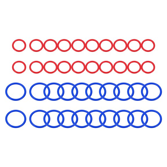 Uxcell Plastic Toss Ring 2 Sizes, 40 Pack Sports Rings Toss Game for Carnival Outdoor Games, Red/Blue