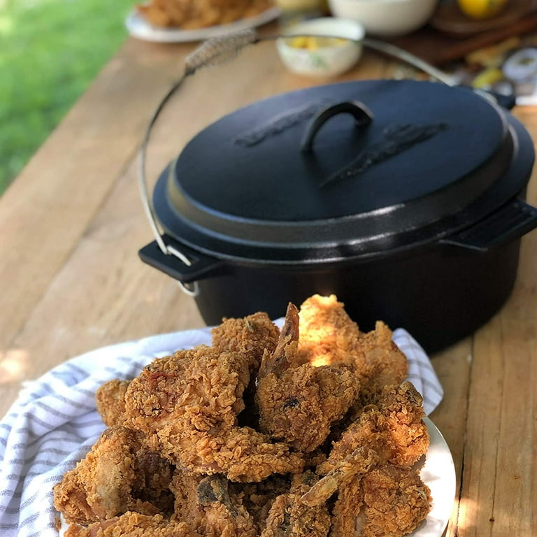 Cajun Classic - 12 Qt Enamel Coated Cast Iron Dutch Oven - Red