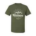 thumbnail image 2 of Matthew 17:20 He Moves Mountains | Mens Christian Graphic T-Shirt, Military Green, Large, 2 of 3
