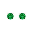 thumbnail image 3 of Clara Pucci 1Ct Emerald Round Cut VVS1 Push Back Stud 18k Solid hypoallergenic Gold Designer Earrings For May, 3 of 7