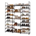 thumbnail image 6 of 9-Tier Shoe Rack Organizer - Holds 50-55 Pairs, DIY Adjustable Height + 2 Multifunctional Hooks + 3 PP Support Sheets (Entryway/Closet/Garage, Black Anti-Rust Metal, Stackable), 6 of 10