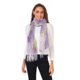thumbnail image 2 of FORMRS Womens Scarf Winter Soft Long Big Warm Shawls Wrap Tassel Scarves, Pastel Purple Marble Pattern, 2 of 9