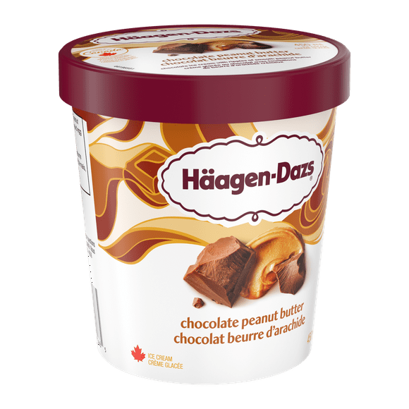 Crème glacée HÄAGEN-DAZSMD Chocolat beurre d’arachide, 450 ml E-HAGEN DAZS HD CHOC BRARA
