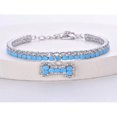 thumbnail image 1 of SNNROO 1pc Oceanic Color Cubic Zirconia Cat & Dog Necklace Pet Jewelry CZ Color-Protecting Collar, 1 of 7