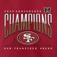 thumbnail image 4 of Men's Scarlet San Francisco 49ers 2023 NFC Champions Not Done Yet Big & Tall T-Shirt, 4 of 4