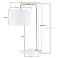 thumbnail image 4 of SAFAVIEH Felton 21 in. Art Deco Table Lamp with USB Port, Gold/White, 4 of 8