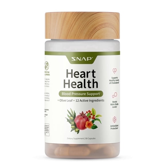 Snap Supplements FLOW CONTROL Pills, Turmeric for Heart Health & Blood Pressure Support, 90 Capsules