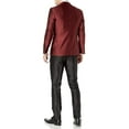 thumbnail image 2 of Adam Baker by Needle & Stitch Mens Tux-Shark 3-Piece Slim Fit Tuxedo Suit Set - Burgundy - 40L, 2 of 6