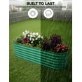 thumbnail image 5 of Adoolla Outdoor Galvanized Raised Garden Bed, Oval Elevated Planter Box for Growing Vegetables Flowers and Herbs, 5 of 7