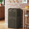 thumbnail image 3 of Homall Homes 36 Gallon Trash Can Plastic Kitchen Trash Can,Dark Brown, 3 of 8