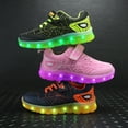 thumbnail image 3 of Toddler LED Flashing Light Up Shoes Boys Girls Lightweight Mesh Breathable Sneakers, 3 of 4