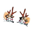 thumbnail image 1 of Kearding Pinzas para el cabello navideñas Horquilla de cuerno de ciervo Estilo lindo Cabeza de bola de piel Decoración Diadema Adornos para el Type3 NO3, 1 of 6
