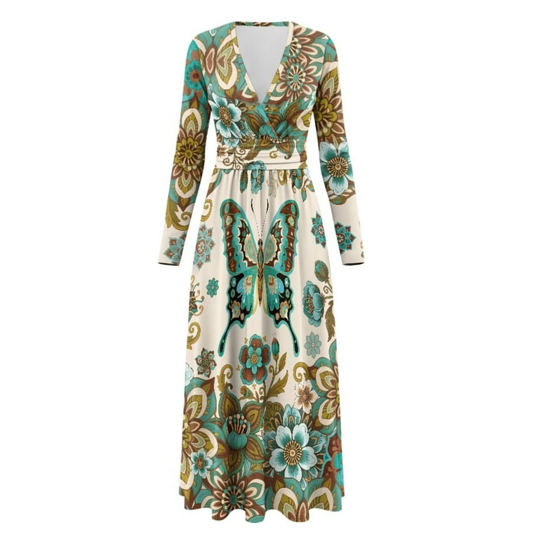chinese dress ladies Baltic Born Womens Uma Velvet Maxi Dress | Black Butterfly Print