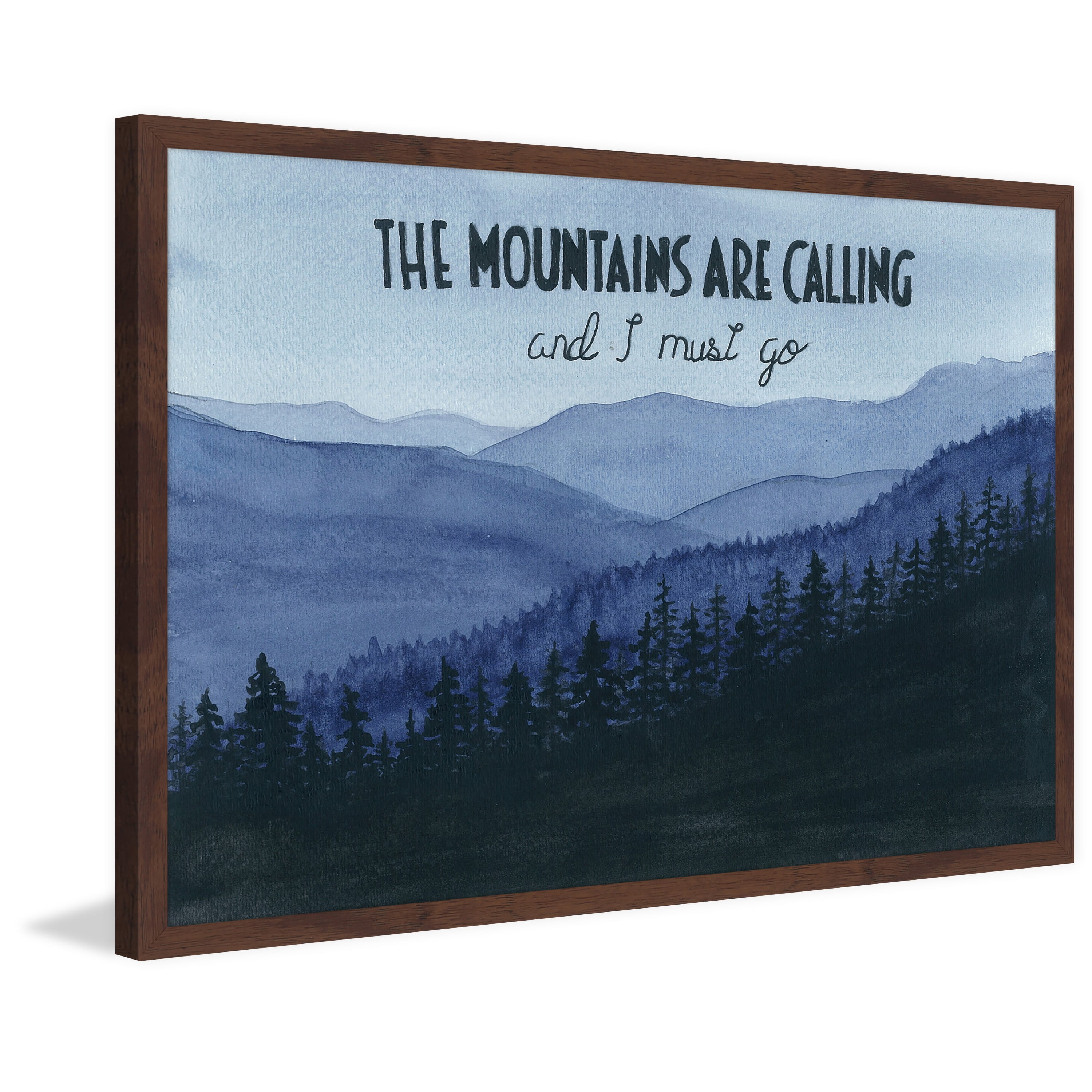 "The Mountains Are Calling" Framed Painting Print