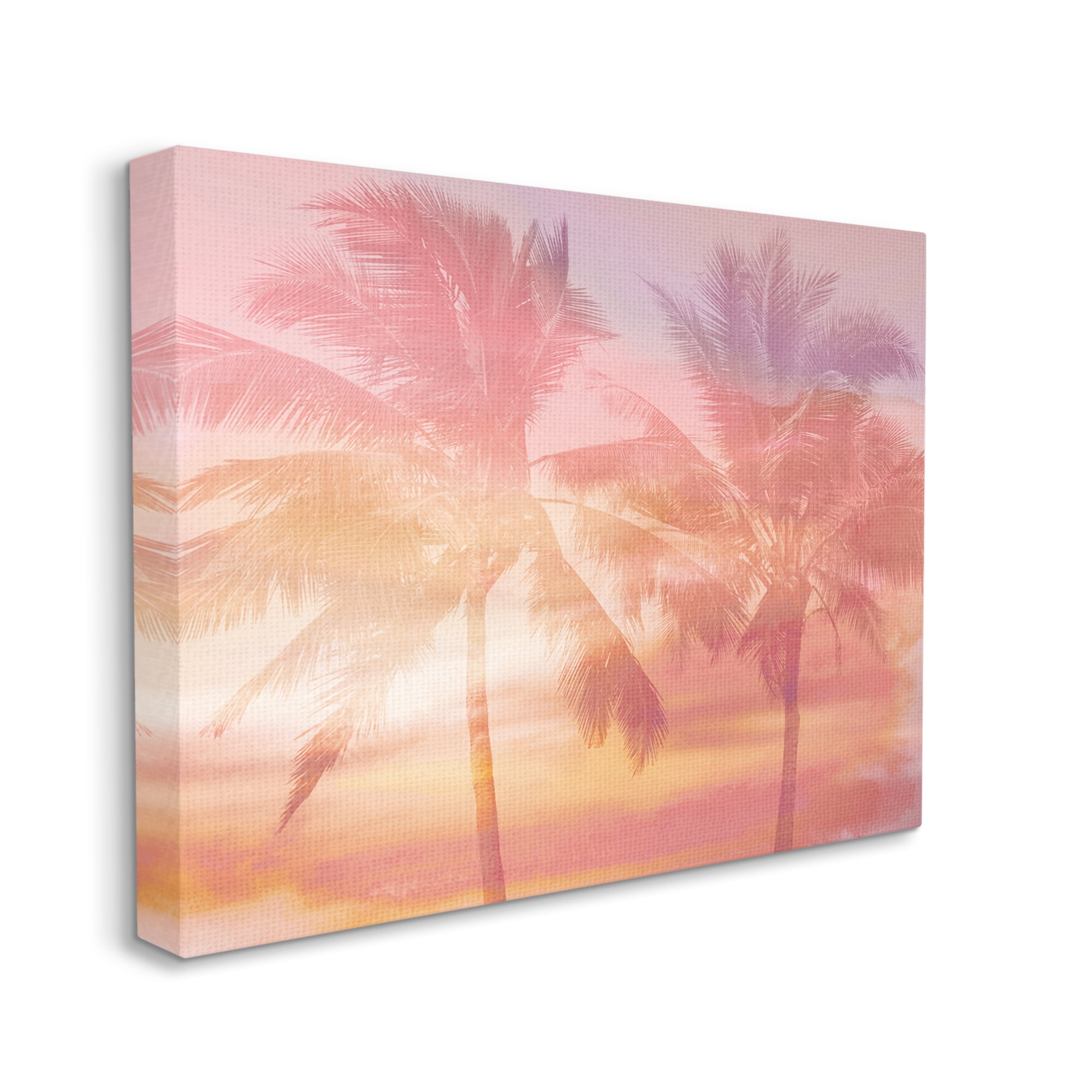 Stupell Industries Summer Palm Trees Sunrise Tropical Windblown Leaves Graphic Art Gallery Wrapped Canvas Print Wall Art, Design by Mia Jensen