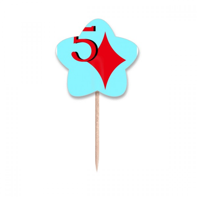 fortune 5 póker Selección de pastelitos Star lable Flag en palillos de dientes