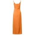 thumbnail image 5 of under $5 JINMGG Summer Dresses 2025, Dresses for Women 2025 Women's Fashion Sleeveless Solid V-Neck Ladies Camies Zipper Vest Long Dress Orange M, 5 of 5