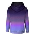 thumbnail image 6 of Xudanell Jackets for Women Warm Hooded Jacket Gradient Zipper Hoodie Drawstring Jacket Lined Plush Women Fashion Hoodies Purple XL, 6 of 7