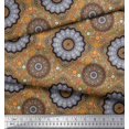 thumbnail image 2 of Soimoi Polyester Crepe Fabric Floral Mandala Printed Craft Fabric by The Yard 52 Inch Wide, 2 of 3