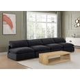 thumbnail image 2 of Meridian Furniture Comfy Black Velvet 4-Pc. Modular Sofa, 2 of 10