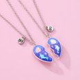 thumbnail image 2 of Collar con dijes para niñas 2/3, collar a juego con el mejor amigo, collar de la amistad con corazón, gato y koala para niñas, 2 of 5